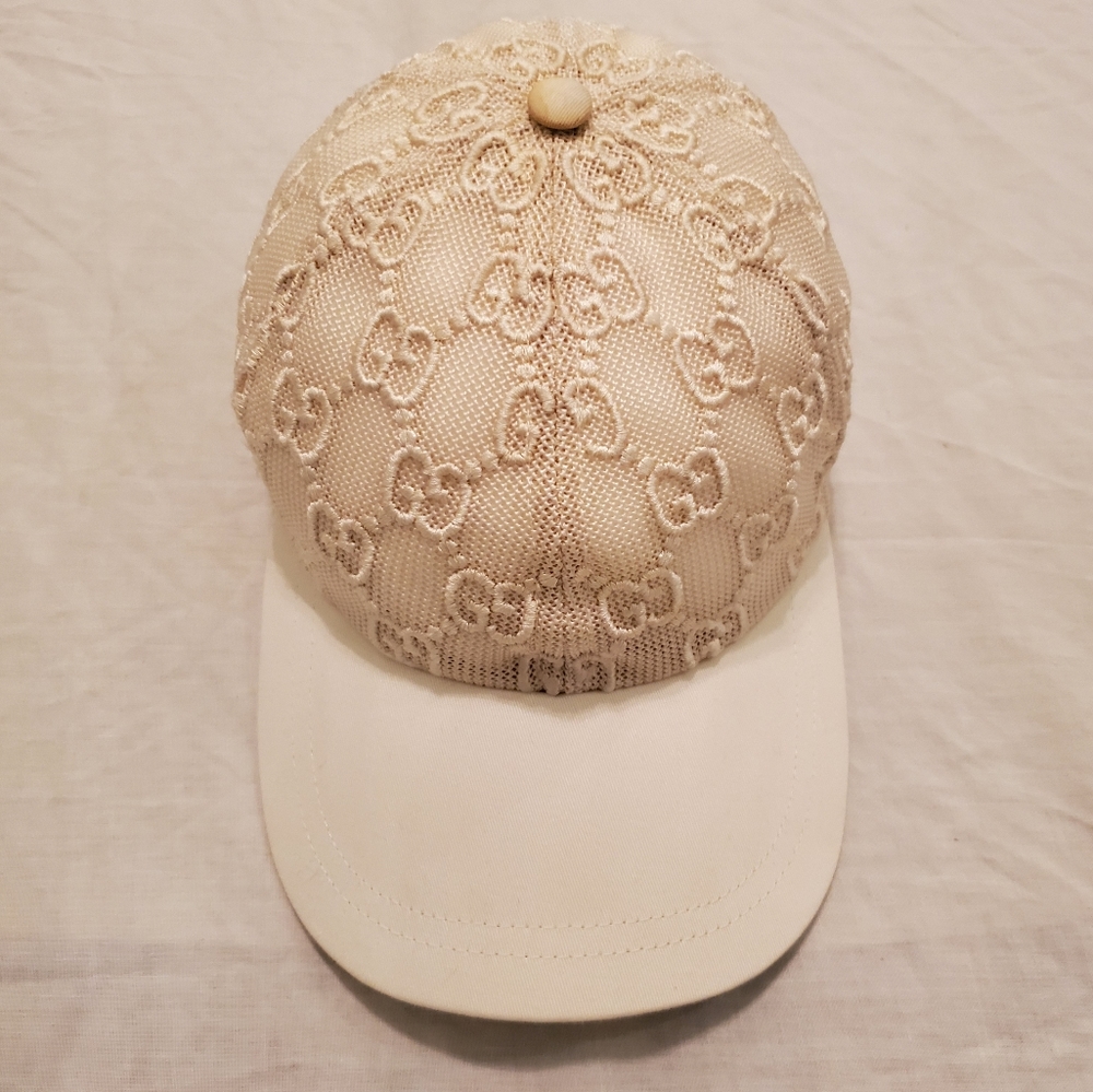 Gucci Lace Embroidered Baseball Hat Size L 59 CM